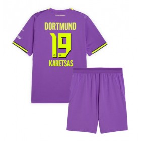 Borussia Dortmund Konstantinos Karetsas #19 Tredje Kläder Barn 2026-27 Kortärmad (+ Korta byxor)